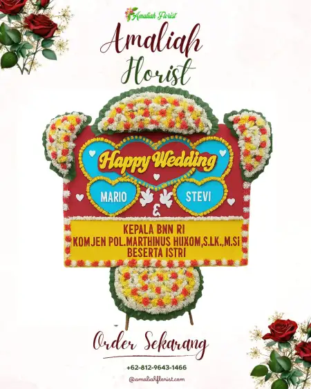 Papan Bunga Pernikahan Harmoni